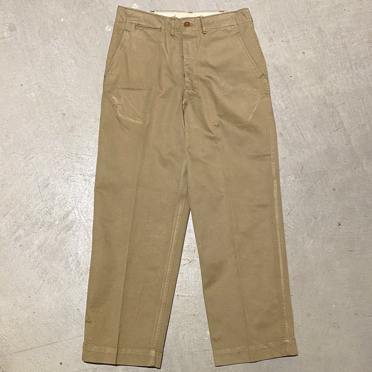 usarmy 40s チノパン チノトラウザー M45 ヴィンテージ 1940～50s Vintage U.S.ARMY M45 Khaki Chino Trousers