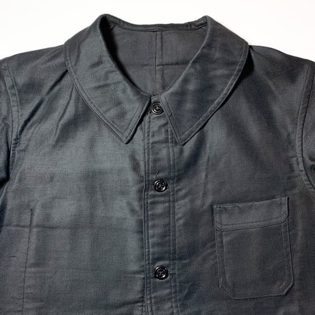1940〜50's French Unknown Black Moleskin Jacket Deadstock