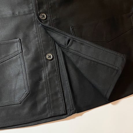1940's LE MONTAGNARD Black Moleskin Jacket Deadstock