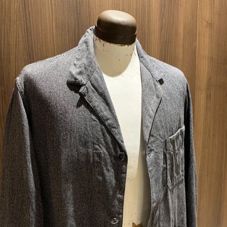 1950's Le Cres Souple Black Chambray Atelier Coat