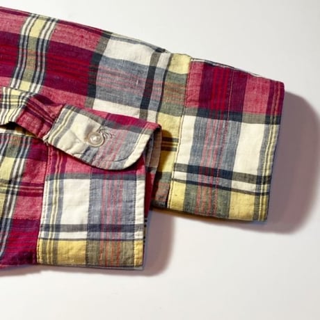 1960's h.i.s Indian Madras L/S Shirt