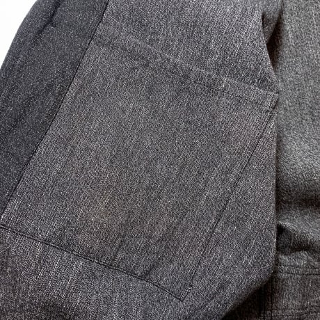 1950's French Unknown Black Chambray Work Jacket