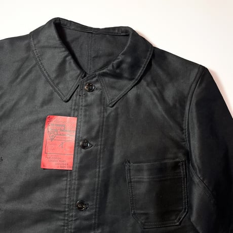 1950'sDubure&Deverchere Black Moleskin Jacket Deadstock