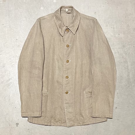 1940's German Navy Herringbone Linen Jacket