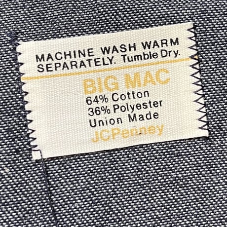 1970's BIG MAC Denim Coverall Deadstock