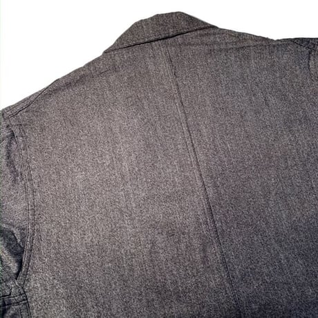 1950's French Unknown Black Chambray Atelier Coat Deadstock