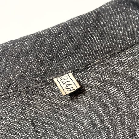 1950's French Unknown Black Chambray Work Jacket