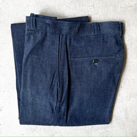 1960's Unknown Denim Chino Trousers Deadstock