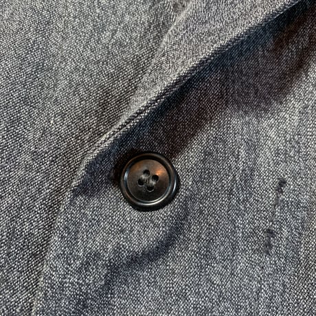 1950's French Unknown Black Chambray Work Jacket