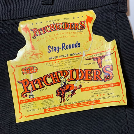 1960's PITCHRIDERS Tapered Pants Deadstock