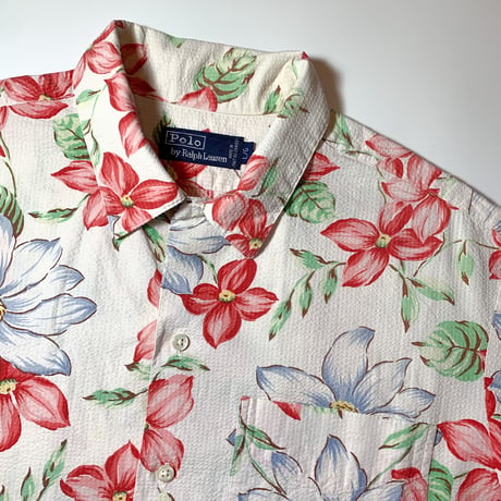 1990's〜 Polo by Ralph Lauren Seersucker S/S Shirt