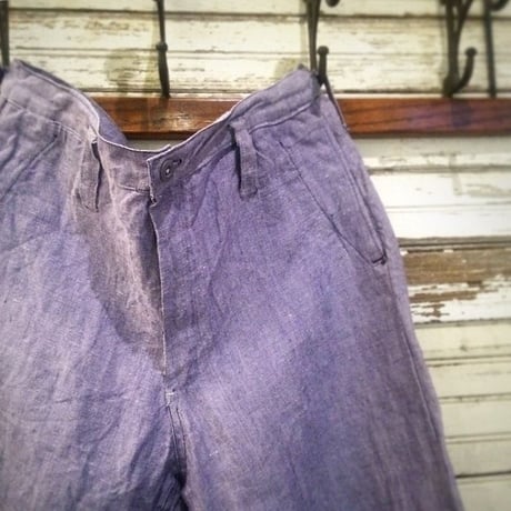 1950's French Navy Linen Trousers