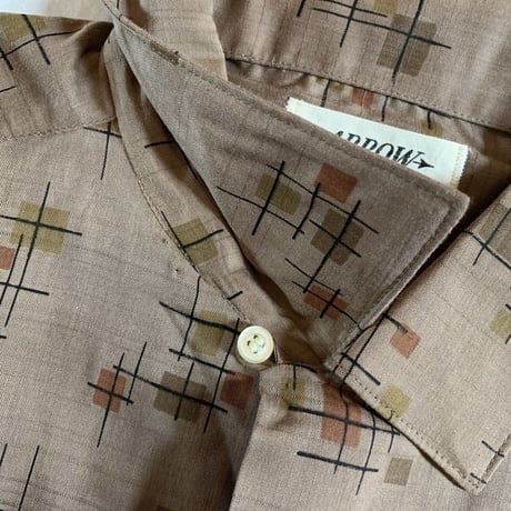 1960's ARROW Cotton×Rayon S/S Shirt Deadstock