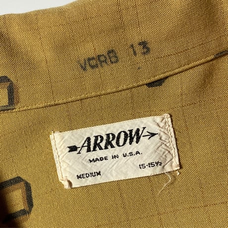 1950〜60's ARROW Rayon L/S Shirt