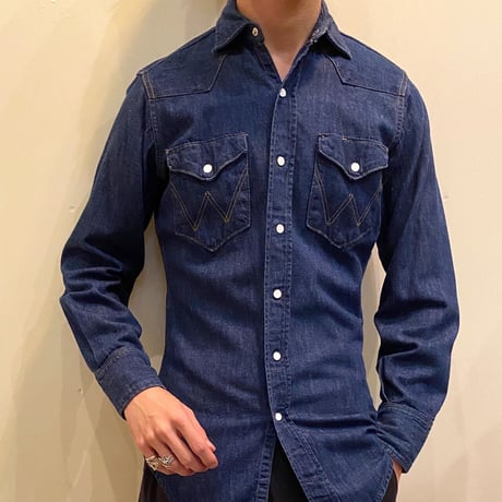 1950〜60's Wrangler 27MW Denim Western L/S Shirt