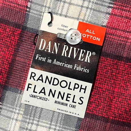 1960's DAN RIVER Flannel L/S Shirt Deadstock