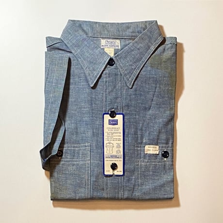 1950〜60's Sears Chambray S/S Shirt Deadstock
