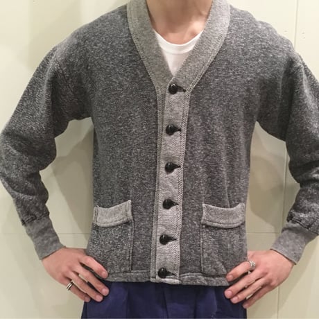 1950's Unknown Salt&Pepper Sweat Cardigan