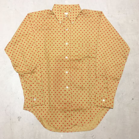 1960's CARLYLE Dots L/S Shirt Deadstock