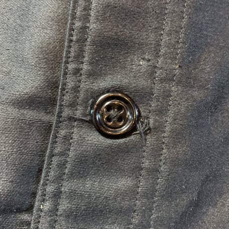1940〜50's French Unknown Black Moleskin Jacket Deadstock