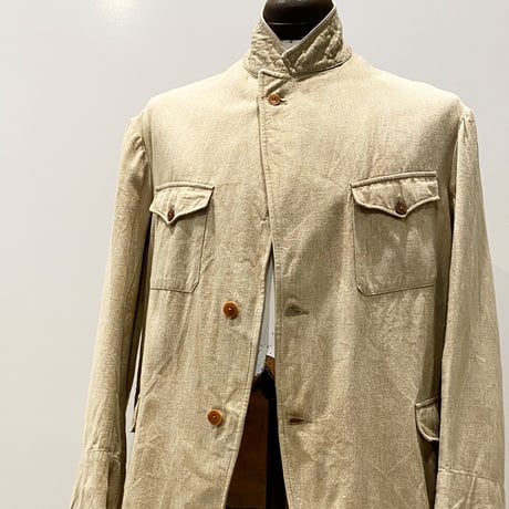 1930〜40's French Unknown Brown Covert Work Jacket