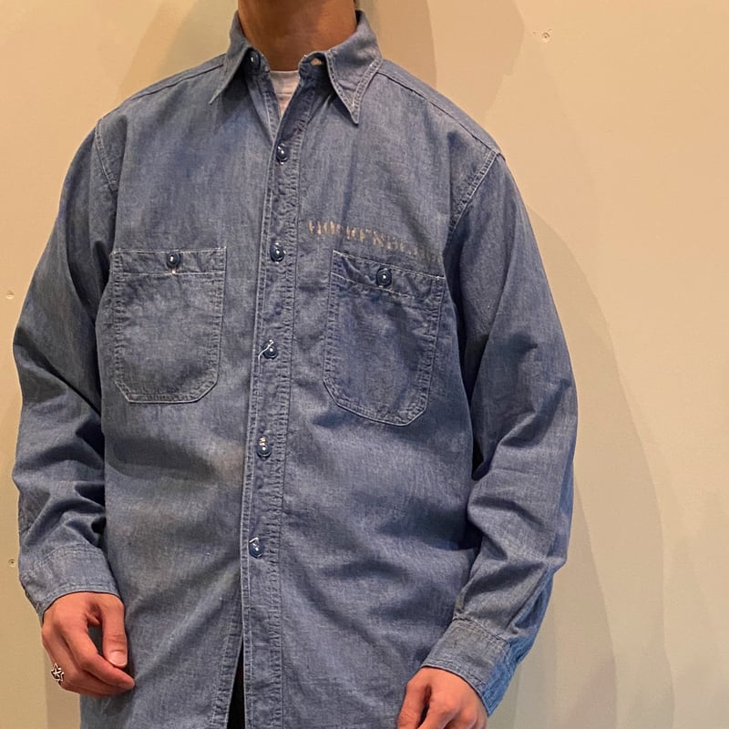 1940's US.NAVY Chambray L/S Shirt | Unwave 1940's US.NAVY Chambray L/S Shirt | Unwave