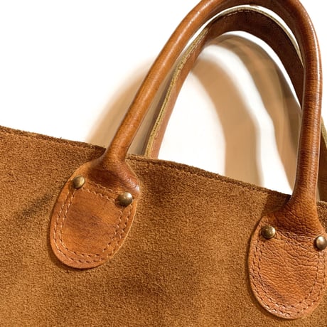 1970's Unknown Suede Leather Tote Bag