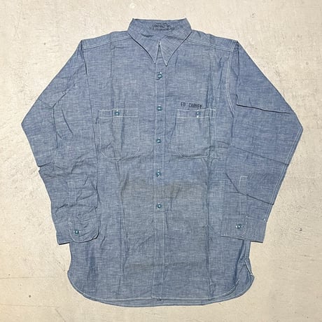 1950's US.NAVY Chambray L/S Shirt Deadstock