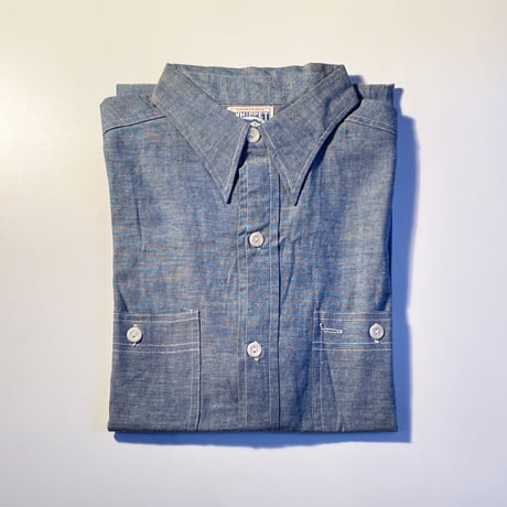 1950's〜 WHIPPET Chambray S/S Shirt Deadstock