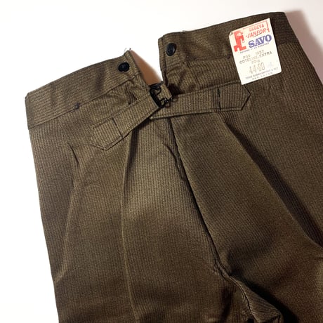 1940's〜 SAVO Brown Pique Trousers Deadstock
