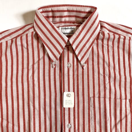 1970's Manhattan Seersucker S/S Shirt Deadstock