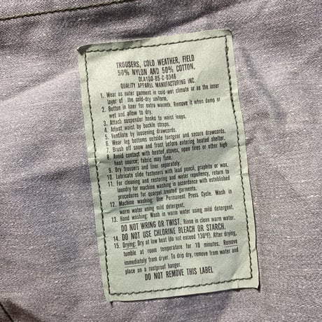 1980's US.ARMY M-65 Field Trousers Deadstock