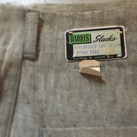 1950's HARRIS Cotton Trousers Deadstock