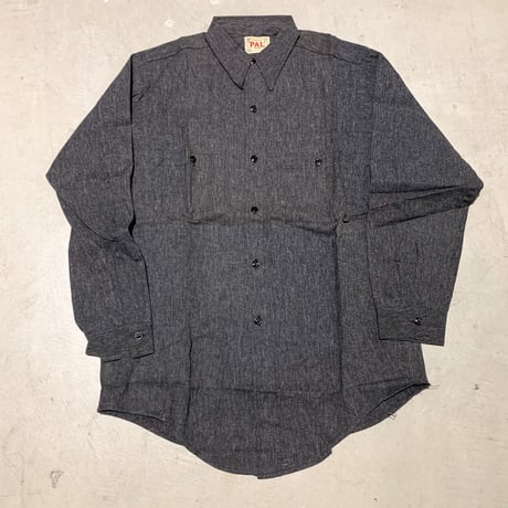 1950's PAL Black Chambray L/S Shirt Deadstock