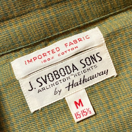 1960's J.SVOBODA SONS L/S Shirt Deadstock