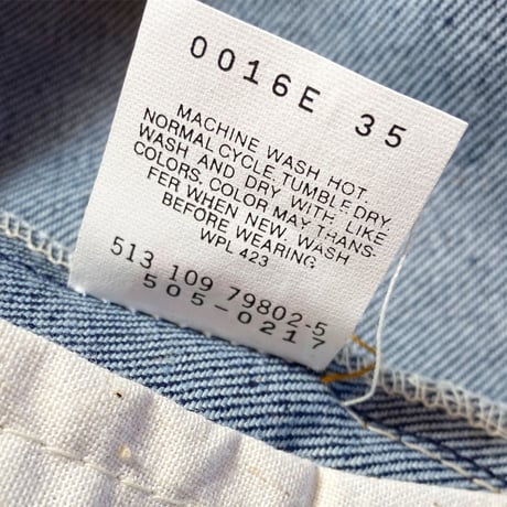 1980〜90's Levi's 505 Denim Pants Deadstock