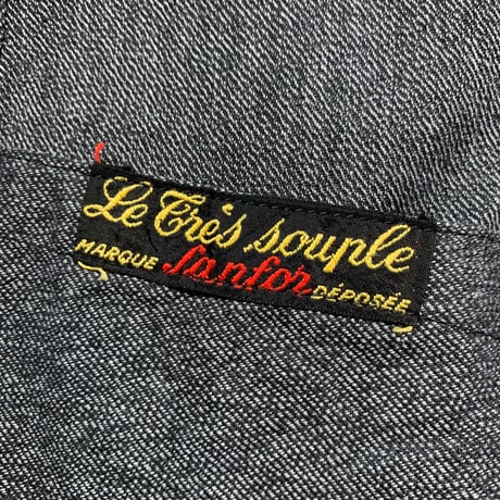 1950's Le Cres Souple Black Chambray Atelier Coat