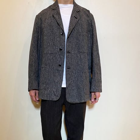 1950's French Unknown Black Chambray Work Jacket