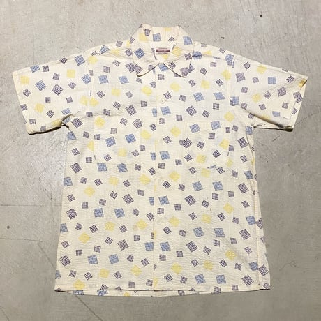 1950's PENNEY'S TOP-FLIGHT Seersucker S/S Shirt
