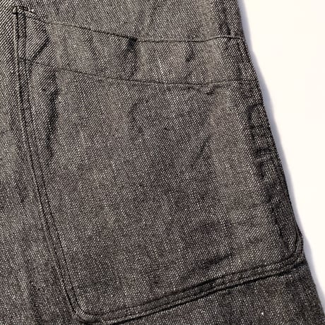 1950's French Unknown Black Chambray Atelier Coat