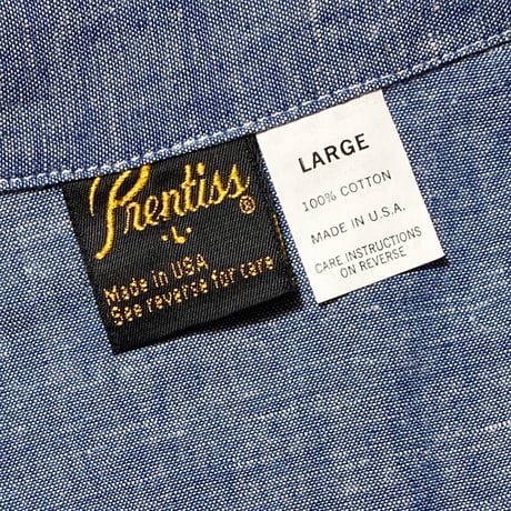 1980's〜 Prentiss Chambray L/S Shirt Deadstock