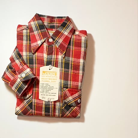 1960〜70's MONTGOMERY WARD Heavy Flannel L/S Shirt Deadstock
