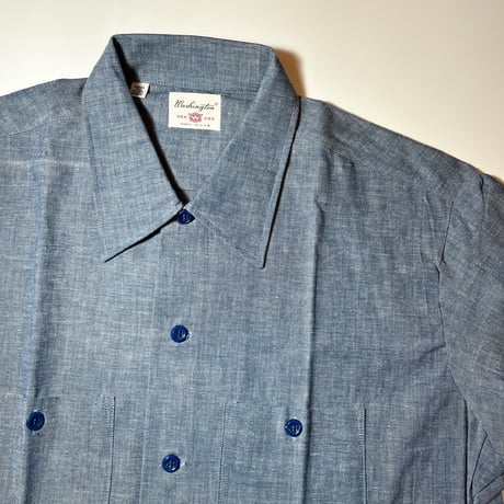 1960's Washington Dee Cee Chambray S/S Shirt Deadstock