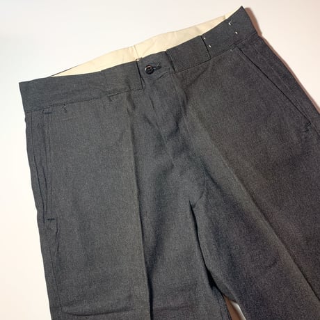 1940's Unknown Black Chambray Trousers Deadstock