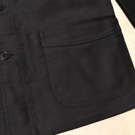 1950's LE MONT ST MICHEL Black Moleskin Jacket Deadstock