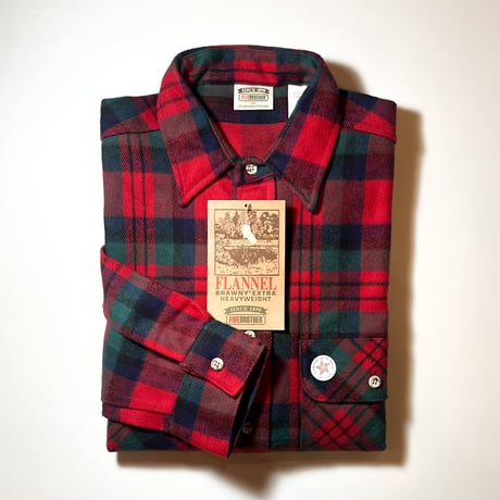 1990's FIVE BROTHER Heavy Flannel L/S Shirt Deadstock