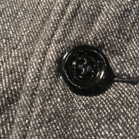 1950's French Unknown Black Chambray Atelier Coat