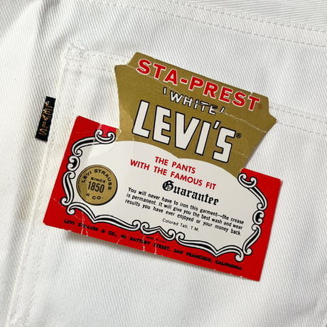 1960〜70's Levi's 518 Big E STA-PREST Tapered Pants Deadstock