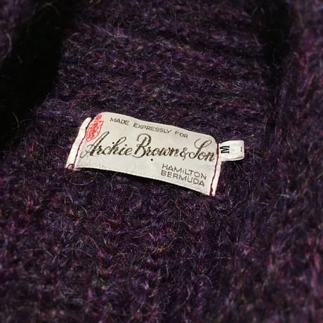 1970's Archie Brown&Jon Mohair Shawl Collar Cardigan