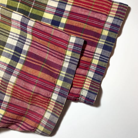 1970's the Narragansett Indian Madras Pullover S/S Shirt